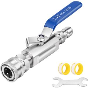 Ball Valve Pressure Washer,3/8 Inch Quick Connect Ball Valve for Power Washer Hose Shut Off Valve,304 Stainless Steel,5000 PSI.
