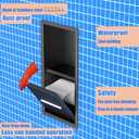 Black Toilet Paper Holder with Recessed Wall Niche for Storage,Stainless Steel in Wall Toilet Paper Dispenser with Shelf,15.9inX7.9inX4.9in (Matte Black)
