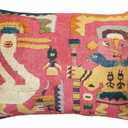 Creative Co-Op, Multicolor Vintage Beauty Cotton Velvet Lumbar Pillow Pattern 2