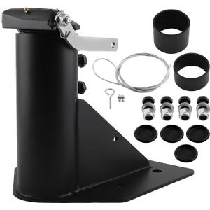 maXpeedingrods 12"-17" 5TH Wheel to Gooseneck Adapter Adjustable Fifth 5th Wheel to Gooseneck Adapter 2-5/16" Ball for Camper/RV/Trailer's Kingpin Boxes- 24,000 Pound Rating with Remote Release