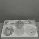 Globe Bathroom Light Fixtures Chrome Vanity Light with Plastic Milk White Globe Shades 11.81 inch Wall Sconce Lighting Over Mirror, 3-Light Vanity Lights for Bathroom Hallway Living Room