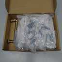 khtumeware 10 Pack 4 inch(102mm) Hole Center Brushed Brass Cabinet Pulls Solid Heavy-Duty Warm Brass Kitchen Cabinet Hardware for Drawers Dressing Table Bathroom Handle