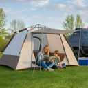 2 Person Instant Pop Up Tent, Camping Tent Easy Setup Integrated Sunshade Awning, Waterproof for Outdoor, Hiking, Beach