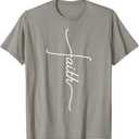 Faith Christian Cross Jesus Catholic Religion God Faith Gift T-Shirt, XL