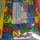 Melissa & Doug Magnetic Chalkboard and Dry-Erase Board with 36 Magnets (Numbers and Uppercase Letters), Chalk, Eraser, and Dry-Erase Pen