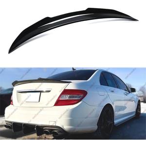 Rear Spoiler Compatible with 2008-2014 Mercedes Benz W204 C-Class, PSM Style Duckbill Fits for C180 C200 C250 C300 C350 C63 AMG, Duckbill Trunk Tail Deck Lid Wing Lip (Glossy Black)