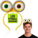 Nicky Bigs Novelties LightUp Funny Headband With Googly Eye Glasses  Alien Goggles, Silly Hats for Adults, Led Eyes Alien Headband for Adults  Funny Headbands For Women