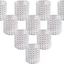 100pcs Napkin Rings,Rhinestone Napkin Rings Diamond Silver for Table Decorations,Wedding,Dinner,Party,DIY Decoration