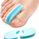 Sumiwish Foam Toe Separators, 10 Pack Breathable Toe Spacers, Reduce Friction and Relieve Corns Pain, Overlapping Toes Corrector - (Blue)