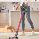 CHEBIO Cordless Vacuum Cleaner, Stick Vacuum with Powerful Suction, 45Mins Runtime Vacuum Cleaners for Home, Anti-tangle and Self-standing, 6 in 1 Lightweight Vacuum for Hardwood Floor Carpet Pet Hair