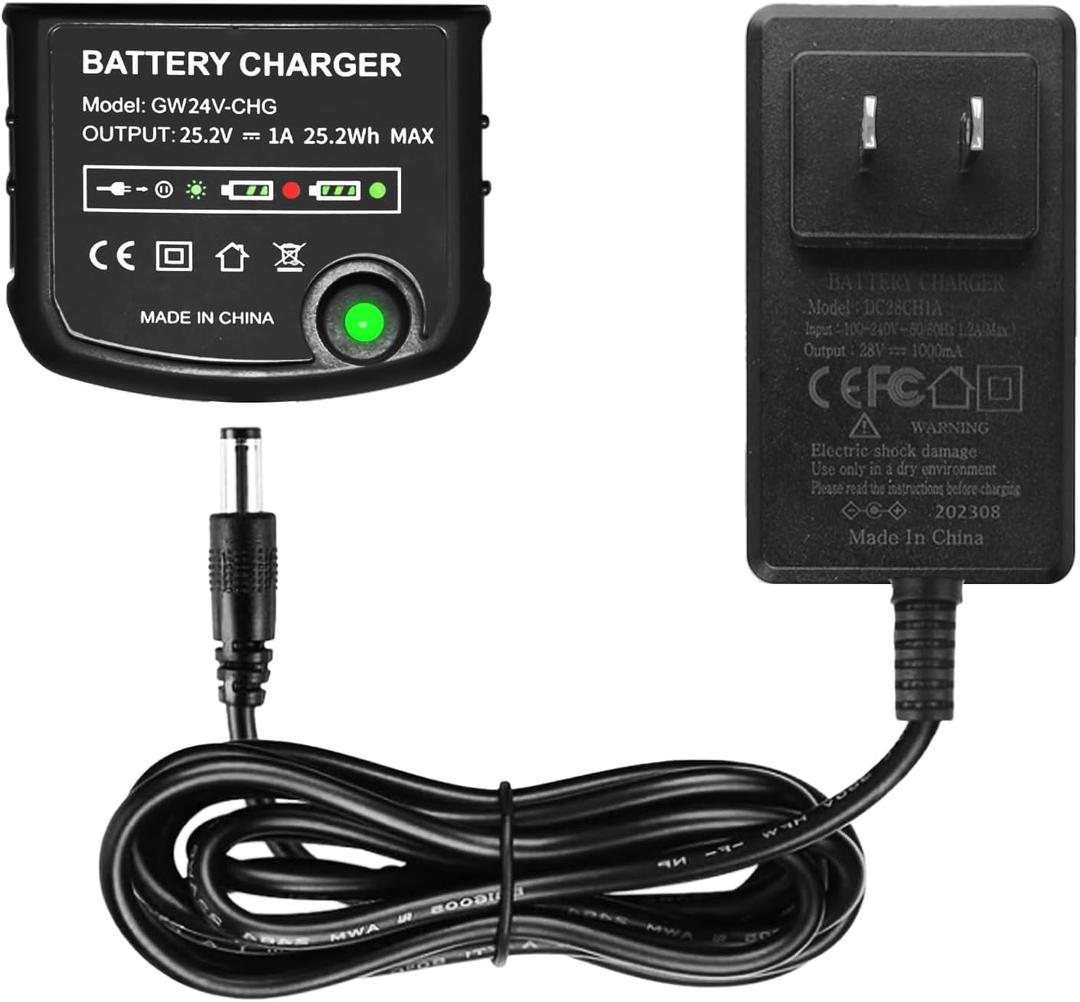 24Volt Charger Replacement for Greenworks 24v Charger, Compatible with Greenworks 24V Battery BAG711 BAG710 BAG709 BAG708