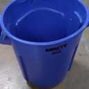 Rubbermaid Commercial Products BRUTE Heavy-Duty Round Trash/Garbage Can, 20-Gallon, Blue, for Landscapers/Construction Sites/Restaurants/Back of House/Offices/Warehouses/Commercial Environments