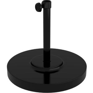 California Umbrella 50 lbs. Round Concrete Weighted Powdercoated Steel Umbrella Base, Black Frame, One Size , CFMT160-Black