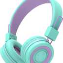 iClever Kids Bluetooth Headphones, BTH02 93H Playtime Type C Fast Charging, Bluetooth 5.4, Adjustable Kids Headphones, Safe Volume 85 dBA, Foldable Kids Wireless Headphones with MIC for iPad, Green (small)