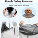 Dog Carrier Sling, Dog Carriers for Small Dogs & Cats with Pockets, Puppy Carrier Sling 20 lbs Machine Washable, Adjustable Shoulder Strap, Hands Free for Family Outdoor Use (Grey, 13.3"L x 8"W x 30"H)