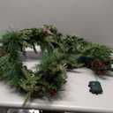 Christmas Garlands with Pinecones Red Berries Artificial Christmas Wreaths for Home Xmas Tree Stairs Door New Year Decoration(B,180cm/70.8in)