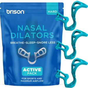 Brison Nasal Dilators for Breathing and Sleeping - 3 Pack Anti Snoring Nose Vents Opener for Better Breathing Sleeping and Activity Improves Airflow - Hard