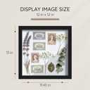Picrit Shadow Box Frame 12x12 Set of 2, Display Case Box with High Definition Real Glass and Black Back for Memorabilia, Baby Items, Wedding Memories, Crafts, Tickets and Photos, Black