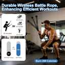 2pcs Weighted Ropeless Battle Ropes for Home Gym, Heavy Duty Weighted Cordless Battle Ropes for Men Women, Portable Exercise Workout Equipment for Strength Building, HIIT, SOGA para Ejercicios