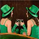 St Patricks Day Socks Thigh High Shamrock Socks & Gloves Set - Green Socks, Perfect Irish Gifts for St Patricks Day Party Favors, Women, Men and St. Patrick's Day Decorations