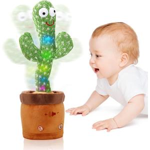 Hongsome Talking Cactus Mimicking Toy,Cactus Baby Toy That Repeat What You Say Singing Dancing,Funny Plush Toy Gifts for Babies Boys Girls Kids