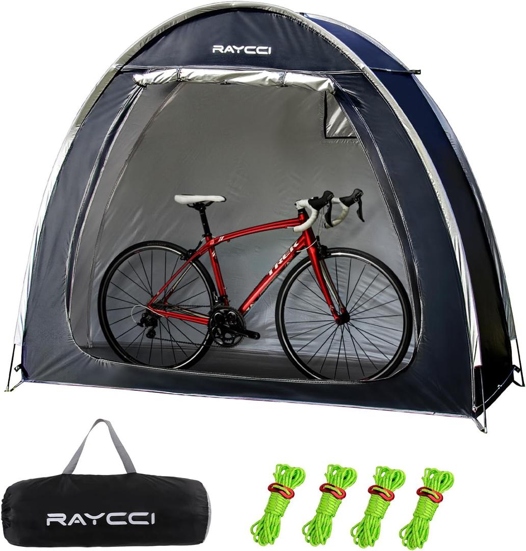 Bike Storage Shed Tent,Outdoor Portable Bicycle Storage Sheds with 210D Oxford Fabric PU4000 Waterproof for 2/3/4/5 Bikes,Bike Covers Shelter for Motorcycle,Garden Tools,Toys,Lawn Mover XL Size