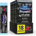 Pedialyte AdvancedCare Plus Electrolyte Powder, Has 33% More Electrolytes and PreActiv Prebiotics, Berry Frost, 18 Powder Packets