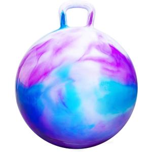 PlayZap Hopper Balls for Kids 6-12, 20 Inches Bouncy Ball with Handle, 20" Inflatable Bouncing Hopper, 50cm Bouncing Toys, Outdoor Hopping Toys for Girls Boys Gifts (Purple)