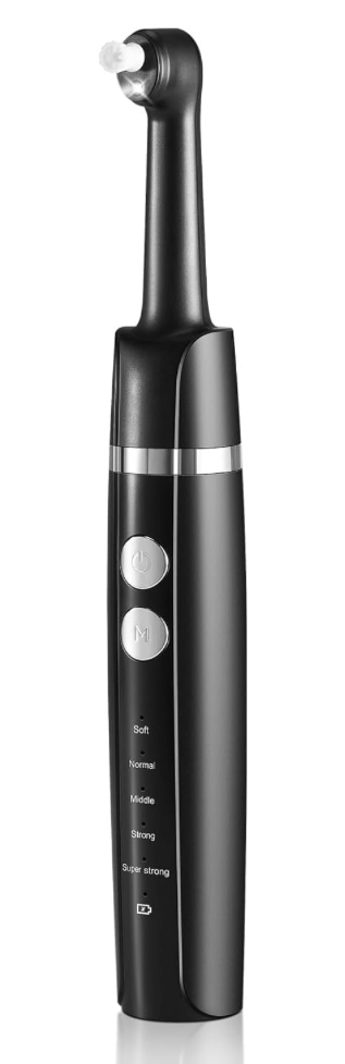 Barlisam Tooth Polisher, Rechargeable Teeth Polisher for Teeth Cleaning, Polishing and Whitening, Electric Dental Polisher Kit with 5 Multifunctional Heads, 5 Speed Modes, and IPX6 Waterproof