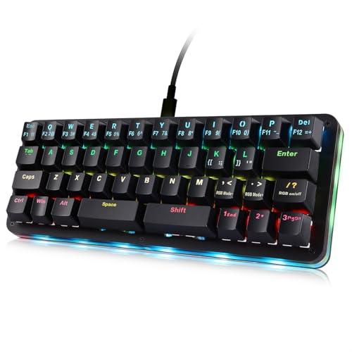 Koolertron 42-Key 40% Macaro Gaming Keyboard - Compact RGB Backlit Mechanical Keypad, Hot-Swappable USB-C Programmable Mini Keyboard for PC/Mac Gamers (Fully Customizable)