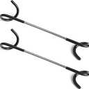 2 PCS Wrap Hooks Bird Feeder Pole Attachment Extra Feeder Arm Addition Pole Hook Birdfeeder Accessories for Hanging Bird Feeders (Double End Wrap)