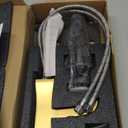 Brushed Gold Bathroom Sink Faucet, Sanliv Single Hole Waterfall Bathroom Faucet for 1 or 3-Hole Sinks (4 Inch Centerset) One Handle Vanity Faucets with Pop Up Drain, Champagne Bronze