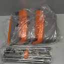 2-Pack is More economical,Upgraded Broom and Dustpan,with 52" Long Handle, Dustpan Teeth with self-Cleaning Function, Indoor and Outdoor Sweeping, Perfect for Home Office (Large Size/Orange /2-Pack)