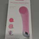 PRITECH Silicone Face Scrubber, Rechargeable Facial Cleansing Brush with Heat Massage End, Vibrating Exfoliator Scrubber for Deep Cleaning, Waterproof Face Brush for Women and Men (Green)