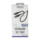 ZGEAR Silicone Rubber Sync & Charge Cable 6FT Gray