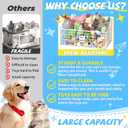 Indestructible Dog Toy basket, Large Toy Box for Dogs,Pet Toy Bin Dog Metal Basket for Toys, Toy Storage Organizer, Toy Box for Living Room Area (White)