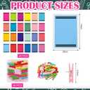 54 Pcs Student Work Display Bulletin Board Sets Crayon Classroom Decoration Crayon Work Cutouts with Clip Names Display Classroom Wall Decor for Teachers Back to School Elementary Supplies Homeschool