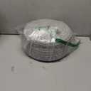 Wimarsbon Pouf Ottoman, 100% Cotton Knitted Boho Footstool, Round Footrest with Non-Skid Wood Legs, Home Décor Handmade Pouffe, Leisure Floor Step Stool for Living Room (High Storage Grey)