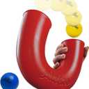Original pindaloo Skill Game with 2 balls- Gifts for Kids and adults Indoor & Outdoor Games, Ball Toys for, Teen, & Girls- Gift Ideas for Teens, Fun Stuff Party, Develops Motor & Juggling Skills - Red