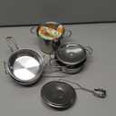 Play Pots and Pans Toys for Kids - Kitchen Playset Pretend Cookware Mini Stainless Steel Cooking Utensils Development Toys for Toddlers & Children Ages 3 Years and up