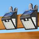 Clip On Solar Lights Outdoor,Motion Sensor Outdoor Lights, 72LEDs 600LM Clip on Solar Fence Lights Outdoor Waterproof LED,Solar Lights for Wall Fence,Deck, Gutter,Camping (2, Black)