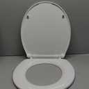 1M Soft Close Toilet Seat Round, Patented Quick Releasing for Easy Cleaning, Anti-Wiggling Design, Easy Installation