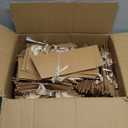 Pinkunn 48 Pcs Easter Basket for Gifts Empty DIY Bulk Gift Basket Kit with Handles Kraft Cardboard Tray for Wedding Baby Shower Graduation Party Anniversary Party Display(Brown)