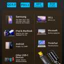 Poyiccot USB C Extension Cable 3ft, 140W USB 4.0 Type C Male to Female Extension Cable, 20Gbps Data & 8K Video Fast Charging Type C Extender, for Thunderbolt 3, Laptop, PC, Phone