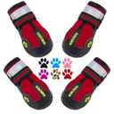 QUMY Dog Shoes for Large Dogs, Medium Dog Boots & Paw Protectors for Winter Snowy Day, Summer Hot Pavement, Water-Resistant in Rainy Weather, Outdoor Walking, Indoor Hardfloors Skid-Resistant Sole 3