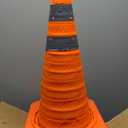 TENKAIWICK 28 Inch 6 Pack Traffic Cones, Collapsible Safety Cones, Multi Purpose Pop-up Cones with Reflective Collar, Orange Cones for Parking lot, Driveway, Driving Training etc