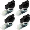 4Pcs Thumb Operated Offset Cam Locks, T Handle Swing Knob Turn Latch Thumb Cam Lock for Machine Cabinet, RV Compartment Door