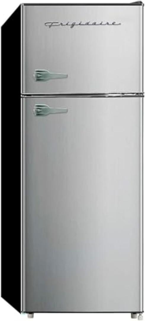 Frigidaire, 2 Door Apartment Size Refrigerator/ Freezer Combo, 7.5 cu ft, Platinum Series, Stainless, 23" D x 21.5" W x 55.5" H