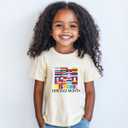 Hispanic Heritage Month Shirt Kids Toddler Boys Girls, Latino Countries Flag T-Shirt National Hispanic Gifts Tee Tops 2T-8Y (White)
