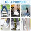 25 Pairs Waterproof Shoe Covers For Rain - Slip Over Plastic Shoe Covers Reusable - Galoshes For Women And Men Waterproof